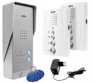 Eura ADP-62A3 dvojrodinný interkom, biely